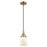 Innovations Caden Bell 5" Cord Mini Pendant, Antique Brass/White - 447-1P-AB-G51