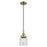 Innovations Caden Bell 5" Cord Mini Pendant, Antique Brass/Clear - 447-1P-AB-G52