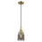 Innovations Caden Bell 5" Cord Mini Pendant, Antique Brass/Smoke - 447-1P-AB-G53