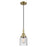 Innovations Caden Bell 5" Cord Mini Pendant, Antique Brass/Seedy