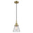 Innovations Caden Cone 6" Cord Mini Pendant, Antique Brass/Clear - 447-1P-AB-G62