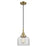 Innovations Caden Bell 8" Cord Mini Pendant, Antique Brass/Clear - 447-1P-AB-G72