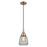 Innovations Caden Chatham 7" Cord Mini Pendant, Copper/Clear - 447-1P-AC-G142
