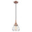 Innovations Caden Fulton 1Lt 7" Cord Mini Pendant, Copper/Clear - 447-1P-AC-G172