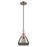 Innovations Caden Fulton 1Lt 7" Cord Mini Pendant, Copper/Smoke - 447-1P-AC-G173