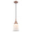 Innovations Caden Canton 1Lt 6" Cord Mini Pendant, Copper/White - 447-1P-AC-G181