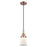 Innovations Caden Canton 5" Cord Mini Pendant, Copper/White