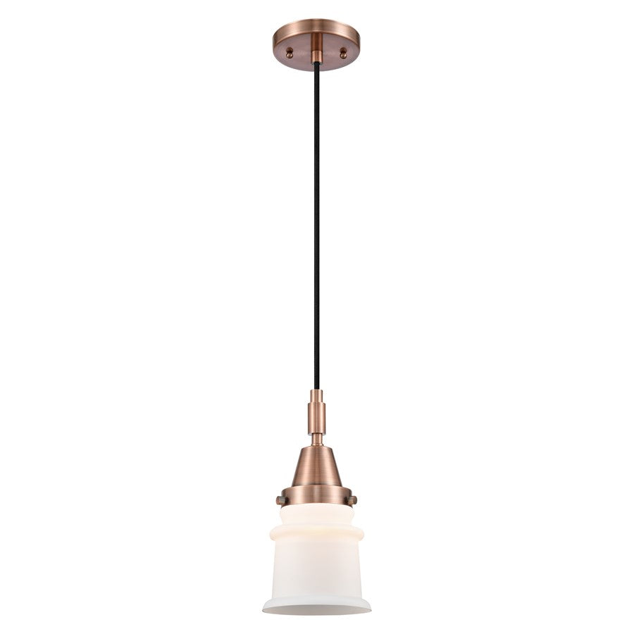 Innovations Caden Canton 5" Cord Mini Pendant, Copper/White