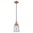 Innovations Caden Canton 1Lt 6" Cord Mini Pendant, Copper/Clear - 447-1P-AC-G182