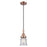 Innovations Caden Canton 5" Cord Mini Pendant, Copper/Seedy - 447-1P-AC-G184S