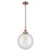Innovations Caden Beacon 12" Cord Mini Pendant, Copper/Clear - 447-1P-AC-G202-12