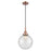 Innovations Caden Beacon 10" Cord Mini Pendant, Copper/Seedy - 447-1P-AC-G204-10