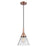Innovations Caden Cone 1Lt 8" Cord Mini Pendant, Copper/Clear - 447-1P-AC-G42