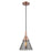 Innovations Caden Cone 1Lt 8" Cord Mini Pendant, Copper/Smoke - 447-1P-AC-G43