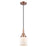 Innovations Caden Bell 1Lt 5" Cord Mini Pendant, Copper/White - 447-1P-AC-G51