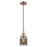 Innovations Caden Bell 1Lt 5" Cord Mini Pendant, Copper/Smoke - 447-1P-AC-G53