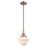 Innovations Caden Oxford 1Lt 7" Cord Mini Pendant, Copper/White - 447-1P-AC-G531