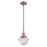Innovations Caden Oxford 1Lt 7" Cord Mini Pendant, Copper/Clear