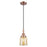Innovations Caden Bell 1Lt 5" Cord Mini Pendant, Copper/Silver - 447-1P-AC-G58