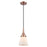 Innovations Caden Cone 1Lt 6" Cord Mini Pendant, Copper/White - 447-1P-AC-G61