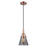 Innovations Caden Cone 1Lt 6" Cord Mini Pendant, Copper/Smoke - 447-1P-AC-G63