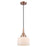 Innovations Caden Bell 1Lt 8" Cord Mini Pendant, Copper/White - 447-1P-AC-G71