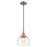 Innovations Caden Bell 8" Cord Mini Pendant, Copper/Clear Deco - 447-1P-AC-G713
