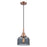 Innovations Caden Bell 1Lt 8" Cord Mini Pendant, Copper/Smoke - 447-1P-AC-G73