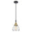 Innovations Caden Fulton 7" Cord Mini Pendant, BKBS/Clear - 447-1P-BAB-G172