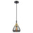 Innovations Caden Fulton 7" Cord Mini Pendant, BKBS/Smoke - 447-1P-BAB-G173
