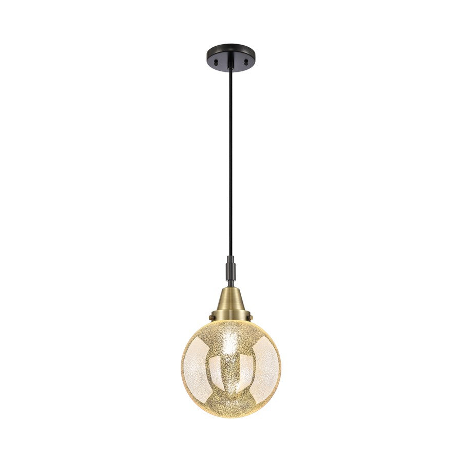 Innovations Caden Beacon 1Lt 8" Cord Mini Pendant, BKBS/MC - 447-1P-BAB-G208-8
