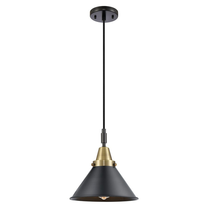 Innovations Caden Briarcliff 10" Cord Mini Pendant, BKBS/BK - 447-1P-BAB-M10-BK