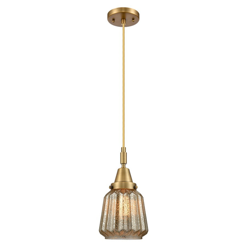 Innovations Caden Chatham 7" Cord Mini Pendant, BB/Merc - 447-1P-BB-G146