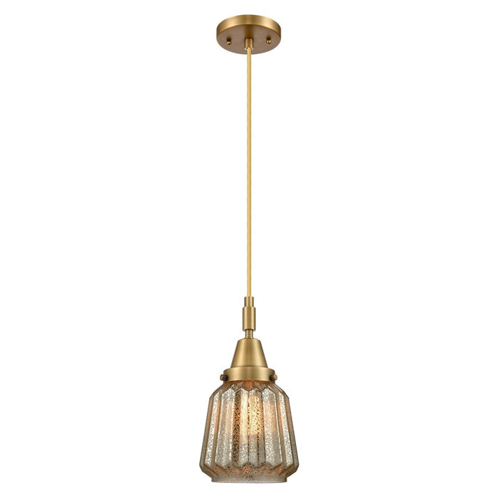 Innovations Caden Chatham 7" Cord Mini Pendant, BB/Merc - 447-1P-BB-G146