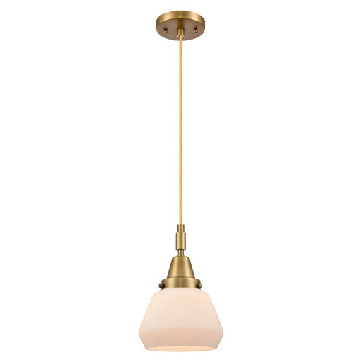 Innovations Caden Fulton 7" Cord Mini Pendant, BB/White - 447-1P-BB-G171