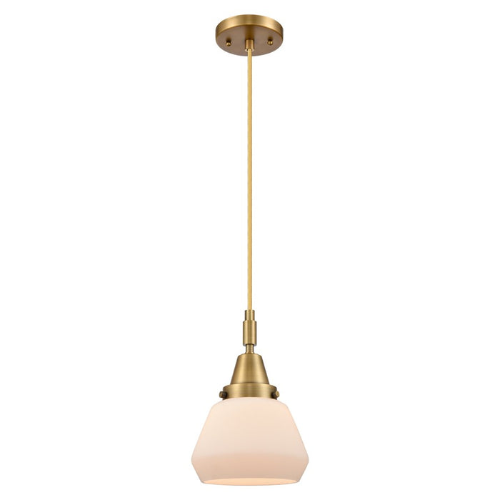 Innovations Caden Fulton 7" Cord Mini Pendant, BB/White - 447-1P-BB-G171