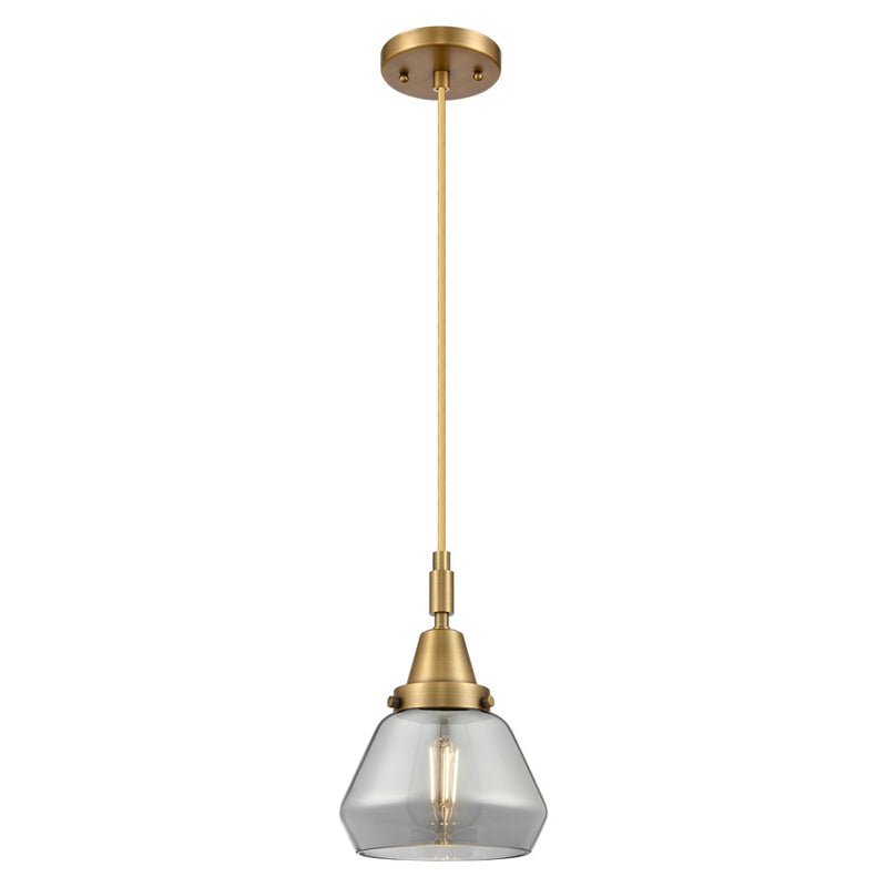 Innovations Caden Fulton 7" Cord Mini Pendant, BB/Smoke - 447-1P-BB-G173
