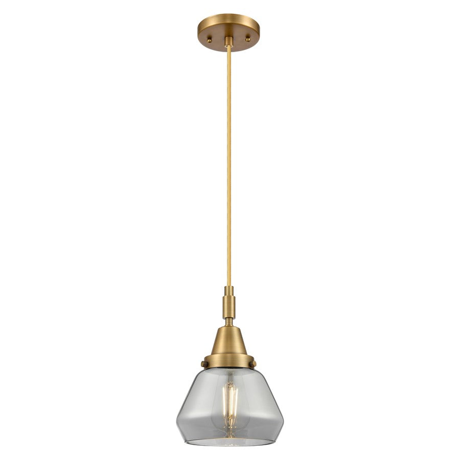 Innovations Caden Fulton 7" Cord Mini Pendant, BB/Smoke - 447-1P-BB-G173