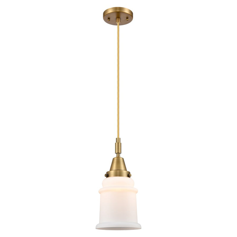 Innovations Caden Canton 6" Cord Mini Pendant, BB/White - 447-1P-BB-G181