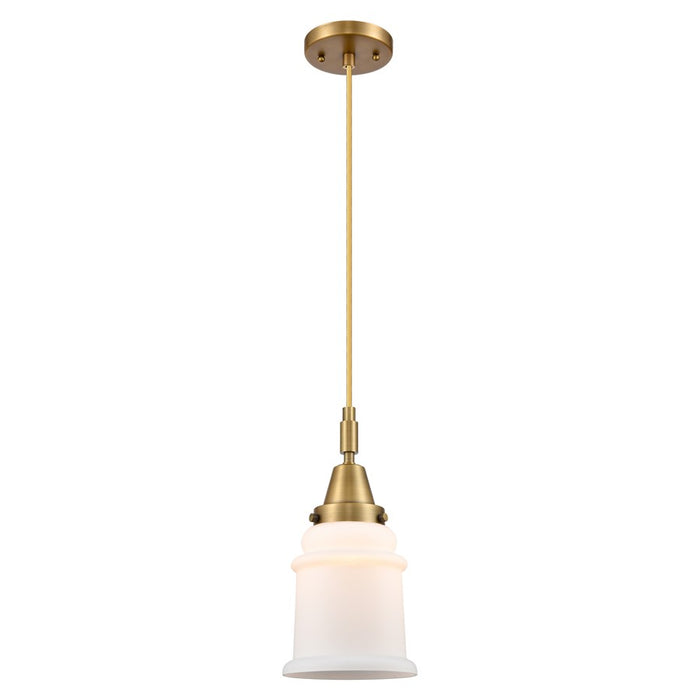 Innovations Caden Canton 6" Cord Mini Pendant, BB/White - 447-1P-BB-G181