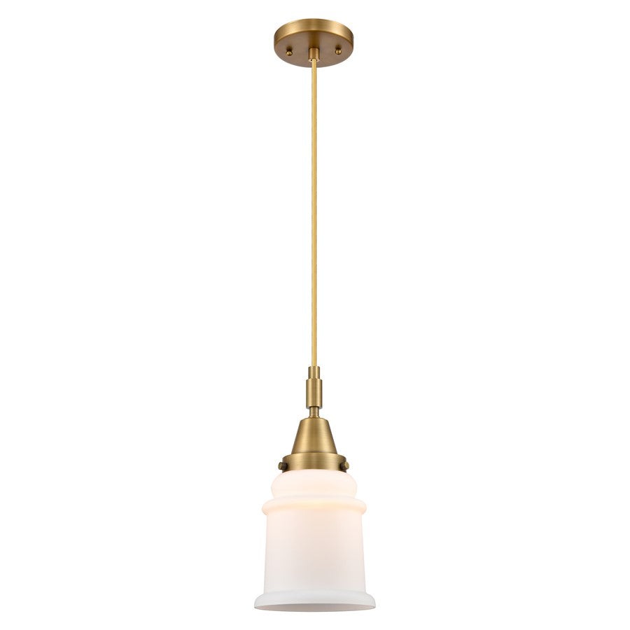 Innovations Caden Canton 6" Cord Mini Pendant, BB/White - 447-1P-BB-G181
