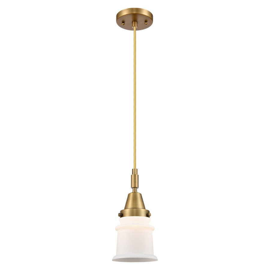 Innovations Caden Canton 5" Cord Mini Pendant, BB/White - 447-1P-BB-G181S