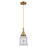 Innovations Caden Canton 6" Cord Mini Pendant, BB/Clear - 447-1P-BB-G182