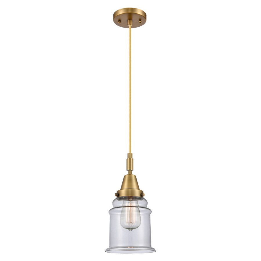 Innovations Caden Canton 6" Cord Mini Pendant, BB/Clear - 447-1P-BB-G182