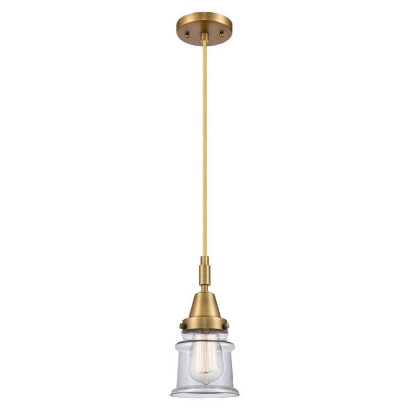Innovations Caden Canton 5" Cord Mini Pendant, BB/Clear - 447-1P-BB-G182S