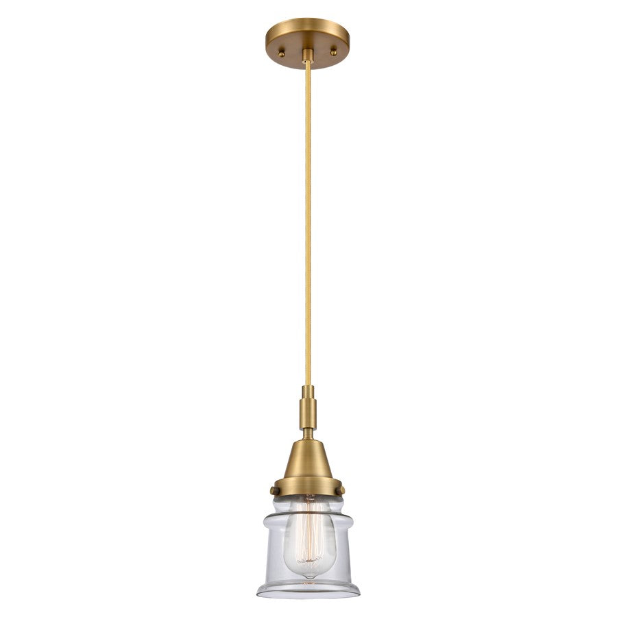 Innovations Caden Canton 5" Cord Mini Pendant, BB/Clear - 447-1P-BB-G182S