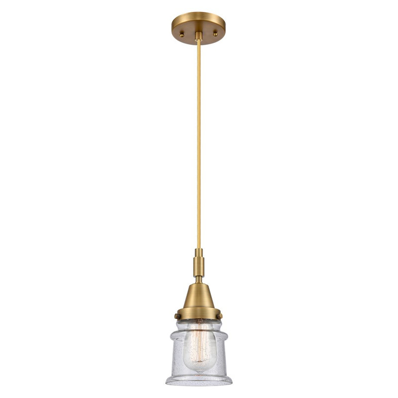 Innovations Caden Canton 5" Cord Mini Pendant, BB/Seedy - 447-1P-BB-G184S
