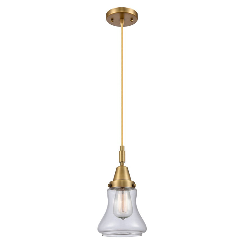 Innovations Caden Bellmont 7" Cord Mini Pendant, BB/Clear - 447-1P-BB-G192