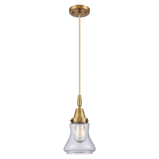 Innovations Caden Bellmont 7" Cord Mini Pendant, BB/Clear - 447-1P-BB-G192