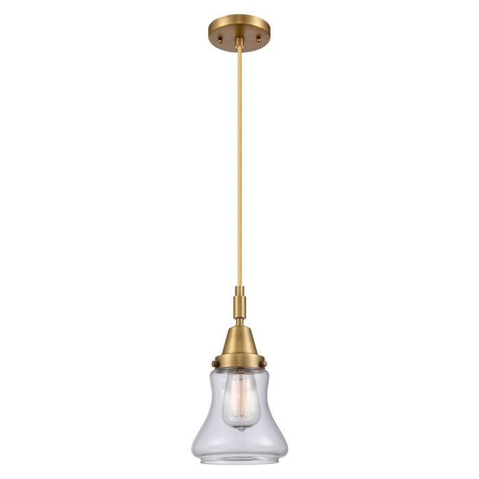 Innovations Caden Bellmont 7" Cord Mini Pendant, BB/Clear - 447-1P-BB-G192